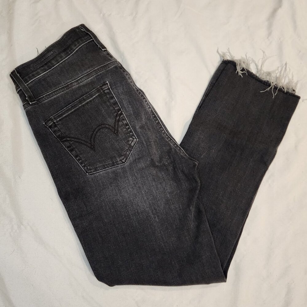 Edwin | Bree Slim Straight Cropped Raw Hem Jeans